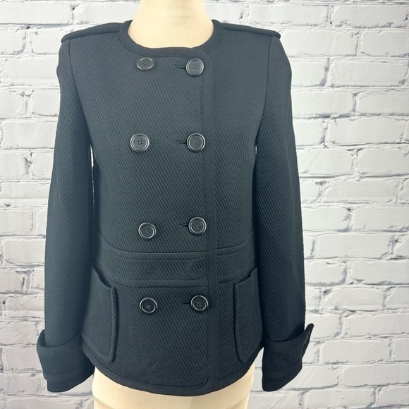 Missoni Wool Blend Jacket Blazer Black Button Front Women’s US 2 Academia Career - Picture 1 of 15